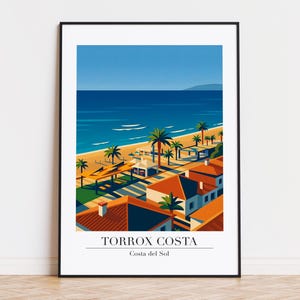 Torrox Costa poster, Torrox Costa print, Torrox Costa illustration art,Costa del Sol poster