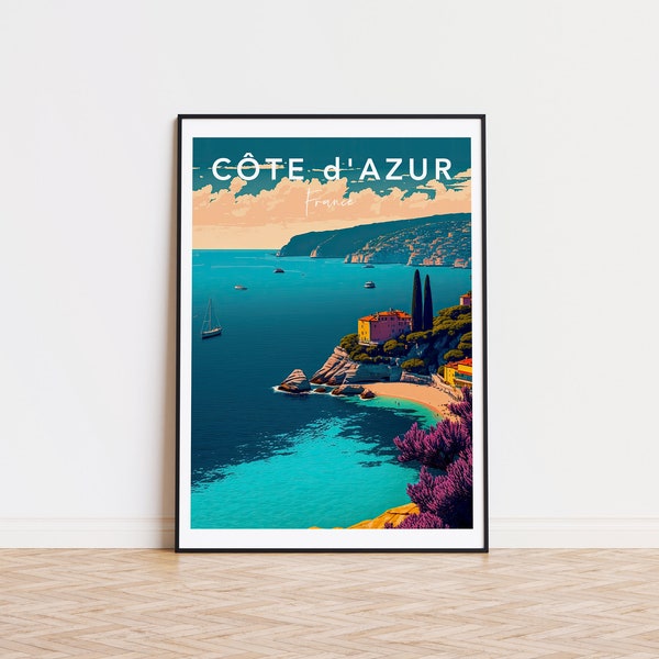 Côte d'Azur poster print - Designed in Germany, printed in 32 countries world wide for fast global shipping!