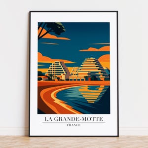 La Grande-Motte France Poster: Modern Travel Art Print