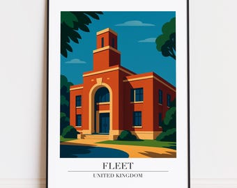 Fleet print : Modern Travel Poster Style Fleet poster