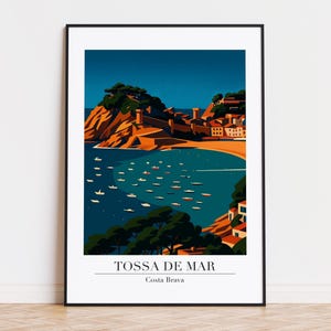 Tossa de Mar Plakat, Tossa de Mar Druck, Tossa de Mar Illustration, Tossa de Mar Kunst, Tossa de Mar Spanien Plakat