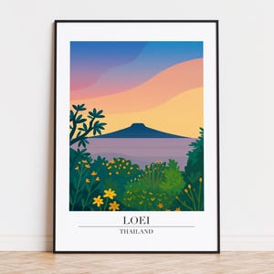 Loei poster, Loei print, Loei illustration, Loei art, Loei Spain poster