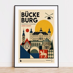 Bückeburg Duitsland print Reisposter Bückeburg-poster