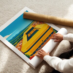 Impresión de Villareal: Póster de viaje moderno estilo Villareal imagen 2