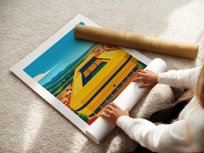 Impresión de Villareal: Póster de viaje moderno estilo Villareal imagen 2