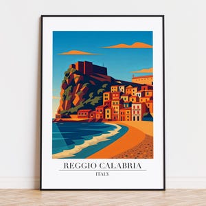 Reggio Calabria poster, Reggio Calabria print, Reggio Calabria illustration, Reggio Calabria art, Reggio Calabria Italy
