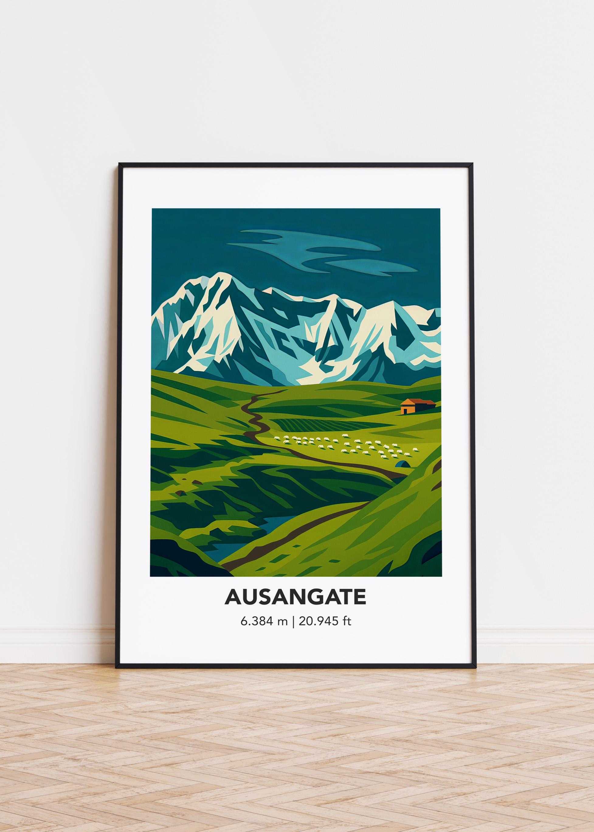 Ausangate Mountain Art Print: Modern Travel Poster - Etsy