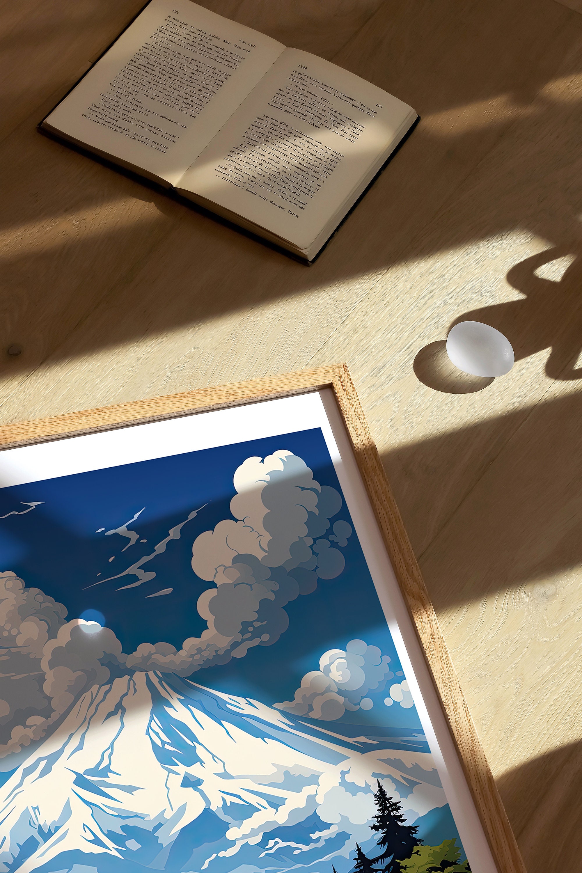 Mount Baker Poster Washington Print Mount Baker Travel Print Etsy