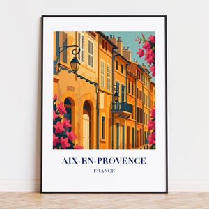 Aix-en-Provence poster, Aix-en-Provence print, Aix-en-Provence illustration, Aix-en-Provence art, Aix-en-Provence France poster