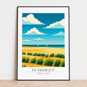 Dunkerque Poster, Dunkerque Druck, Dunkerque Illustration, Dunkerque Kunst, Dunkerque Frankreich Plakat