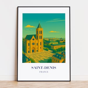 Saint-Denis poster, Saint-Denis print, Saint-Denis illustration, Saint-Denis art, Saint-Denis France poster