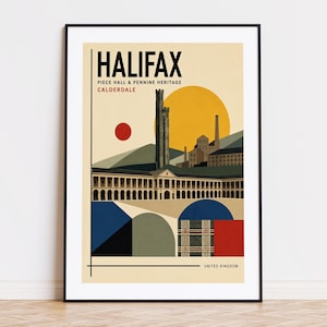 Halifax Calderdale, Regno Unito, poster di viaggio, poster di Halifax