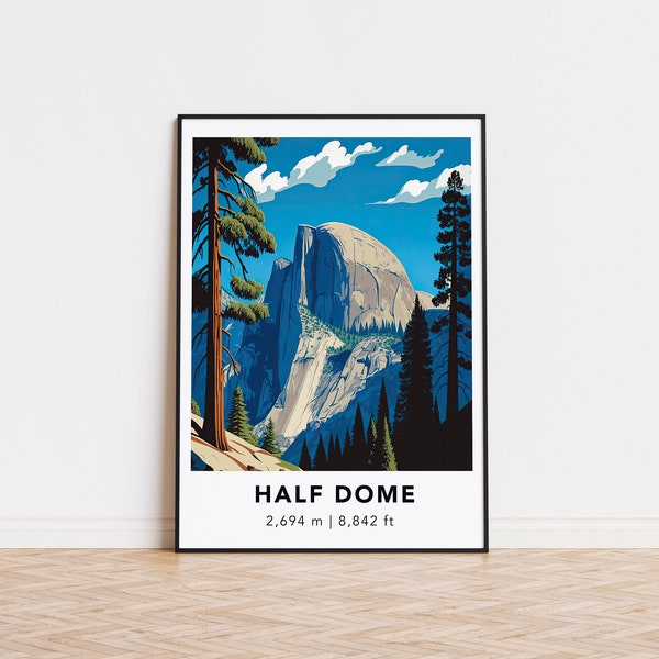 Half Dome Poster - Designed in Deutschland, gedruckt in 32 Ländern der Welt für einen schnellen weltweiten Versand!