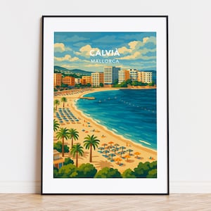 Calvià poster, calvià print, calvià illustration, calvià art