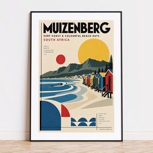 Muizenberg South Africa print Travel Poster Muizenberg poster