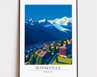 Bonneville print : Modern Travel Poster Style Bonneville poster