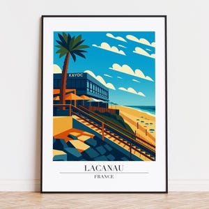 Lacanau-Plakat, Lacanau-Druck, Lacanau-Illustration, Lacanau-Kunst, Lacanau-Frankreich-Plakat