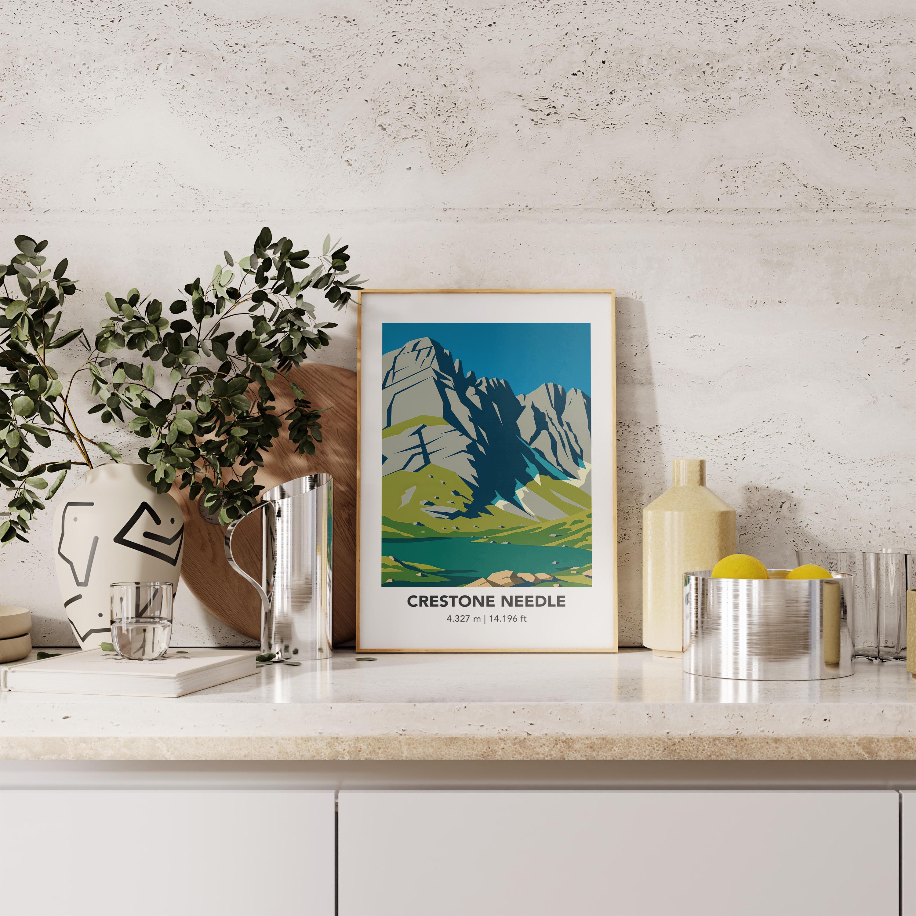 Crestone Needle Illustration Art Print: Mountain Poster - Etsy