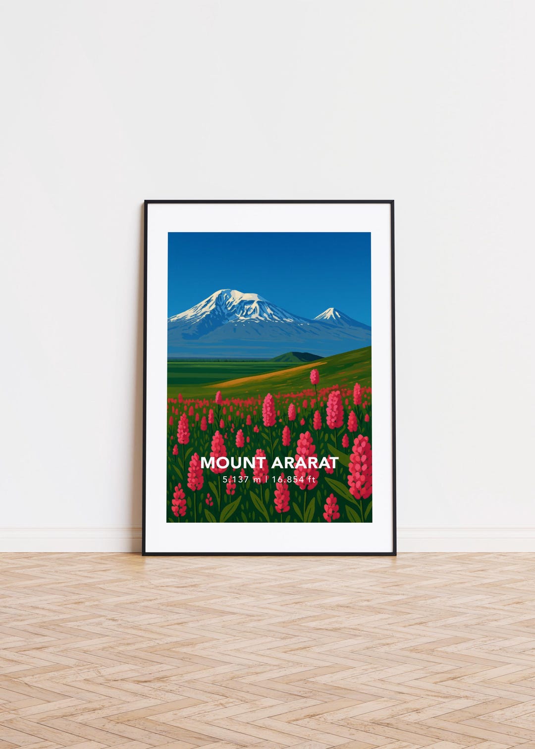 Mount Ararat Illustration: Landscape Art Print - Etsy