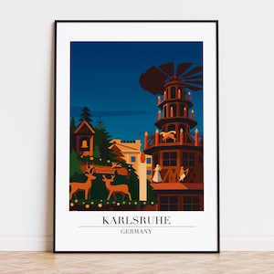Karlsruhe poster, Karlsruhe print, Karlsruhe illustration art, GERMANY poster