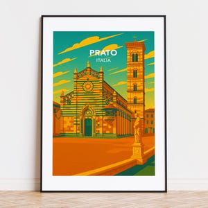 Prato poster, Prato print, Prato illustration, Prato art, Prato Italy