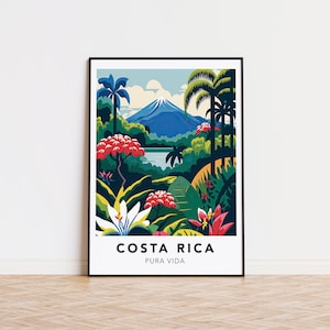 Costa Rica print poster - Designed in Germany, printed in 32 countries world wide for fast global shipping!