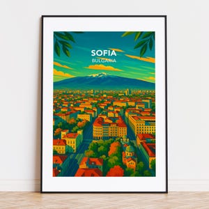 Sofia poster, Sofia print, Sofia illustration, Sofia art, Sofia Bulgaria poster