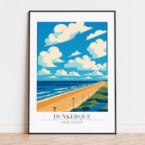 Dunkerque Poster, Dunkerque Druck, Dunkerque Illustration, Dunkerque Kunst, Dunkerque Frankreich Plakat