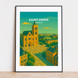 Saint-denis poster, saint-denis print, saint-denis illustration, saint-denis art