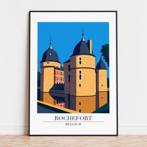 Rochefort poster, Rochefort print, Rochefort illustration, Rochefort art, Belgium poster