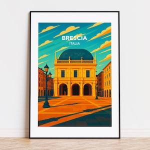 Brescia poster, Brescia print, Brescia illustration, Brescia art, Brescia Italy