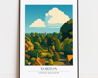 Norton print : Modern Travel Poster Style Norton poster