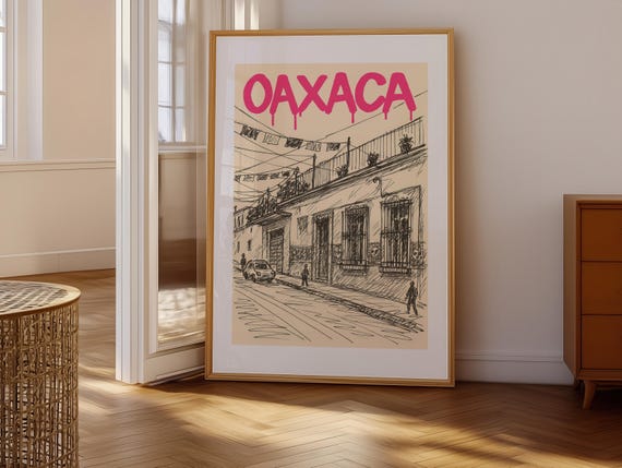 Oaxaca Print : Modern Graffiti Style Oaxaca Poster - Etsy Denmark