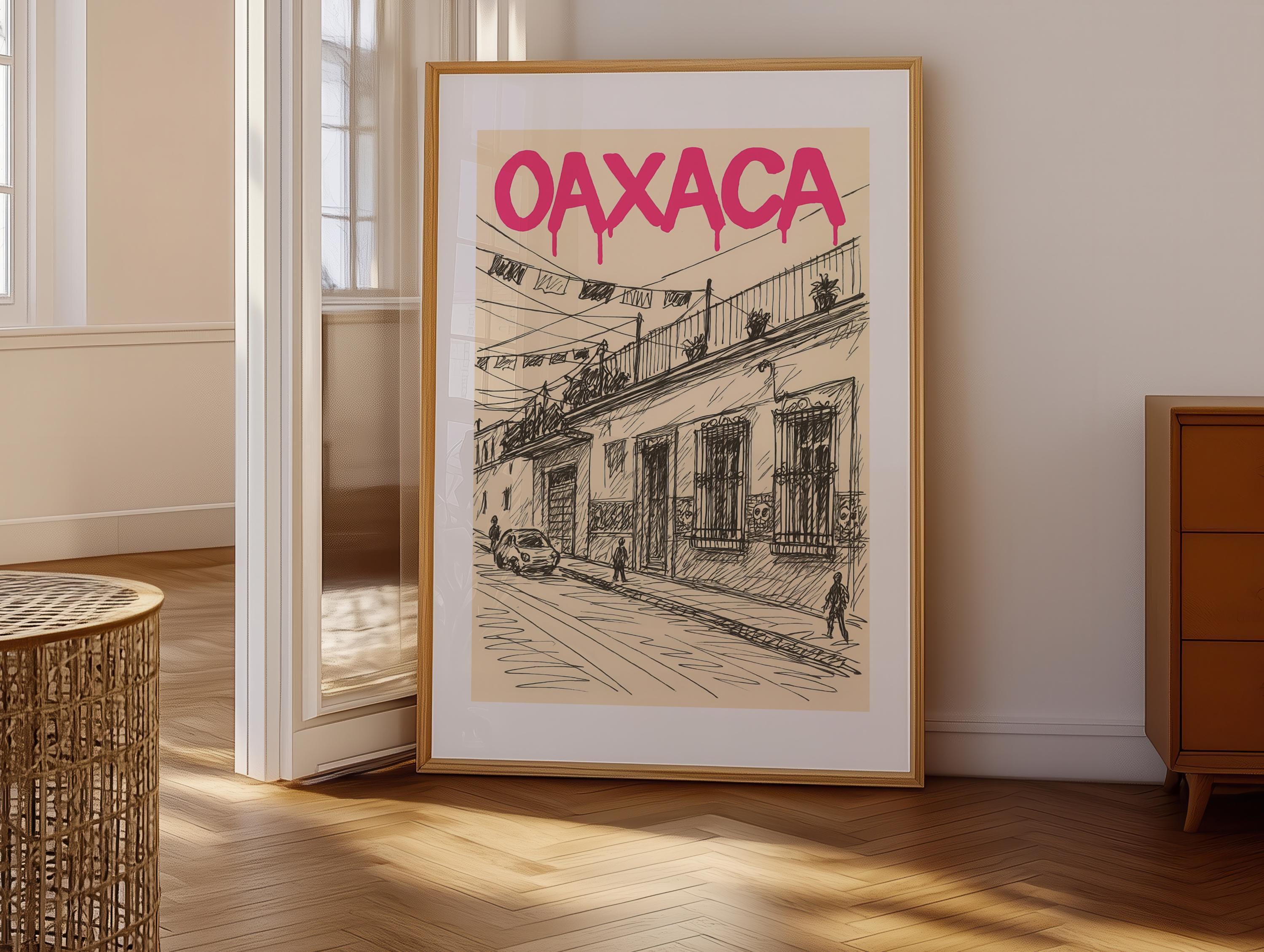 アート・デザイン・音楽 Oaxaca Oaxaca Print : Modern Graffiti Style Oaxaca Poster - Etsy Denmark