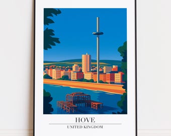 Stampa Hove: poster di viaggio moderno in stile Hove