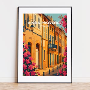 Aix-en-provence poster, aix-en-provence print, aix-en-provence illustration, aix-en-provence art