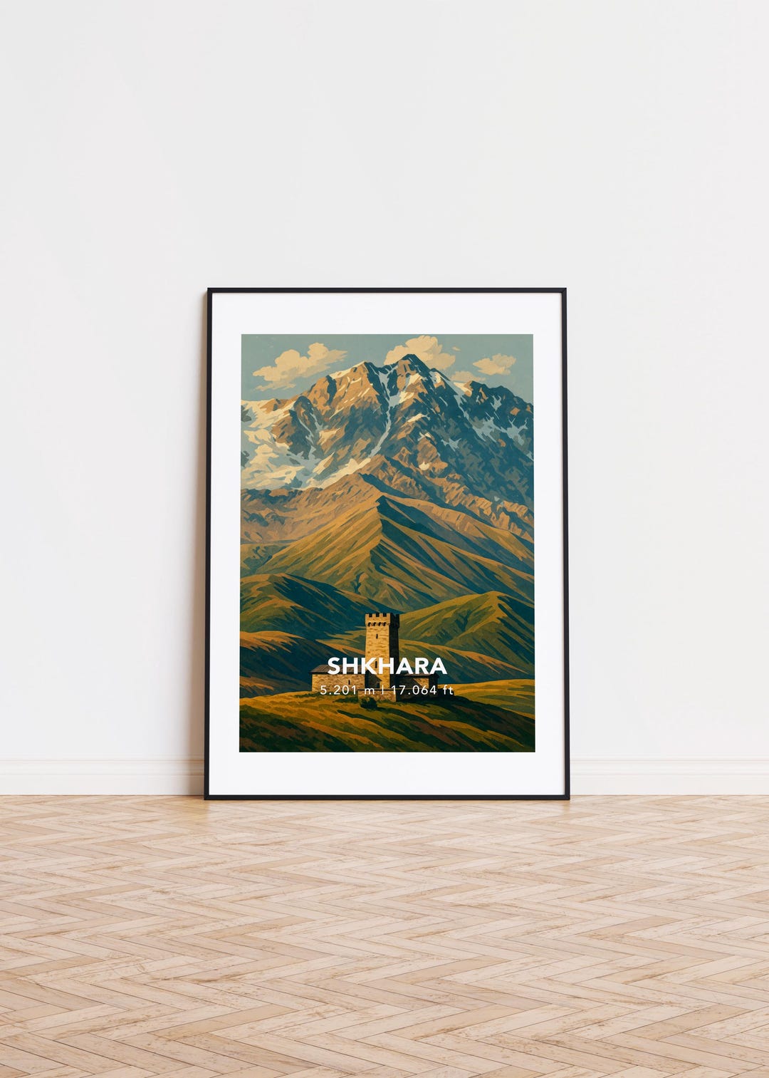 Shkhara Map Shkhara Poster, Shkhara Print, Shkhara Illustration, Shkhara Art - Etsy