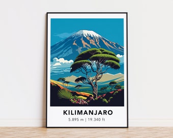 Poster imprimé Kilimandjaro - Conçu en Allemagne, imprimé dans 32 pays du monde entier pour une expédition mondiale rapide !