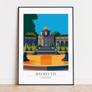 Bayreuth poster, Bayreuth print, Bayreuth illustration art, GERMANY poster