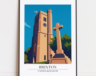 Brixton print : Modern Travel Poster Style Brixton poster