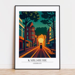 Karlsruhe poster, Karlsruhe print, Karlsruhe illustration art, GERMANY poster