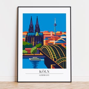 Köln poster, Köln print, Köln illustration art, GERMANY poster