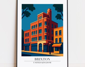 Brixton print : Modern Travel Poster Style Brixton poster