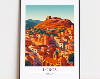 Stampa Lorca: poster di viaggio moderno in stile Lorca