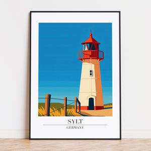 Sylt Germany Poster: Modern Illustration Art Print