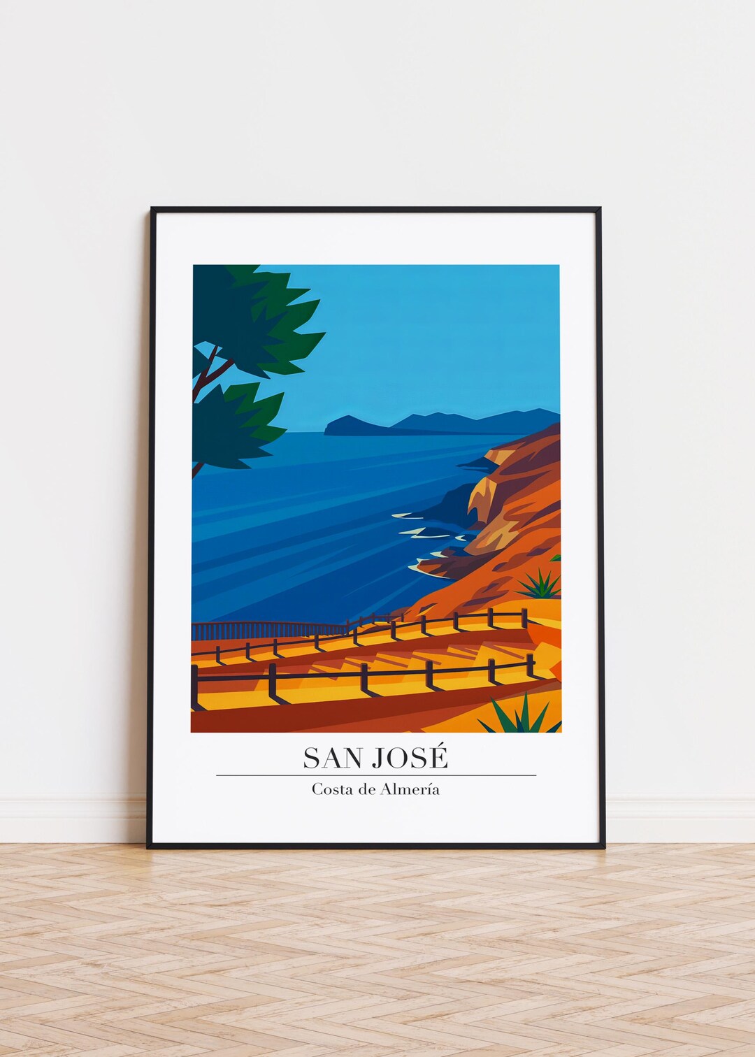 San José Cityscape Poster: Costa De Almería Art Print - Etsy Norway