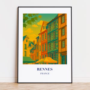 Affiche Rennes, Affiche Rennes, Illustration Rennes, Art rennais, Affiche Rennes France