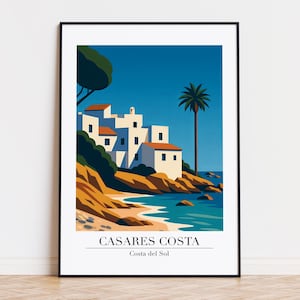 Casares Costa Art Print: Costa del Sol Illustration