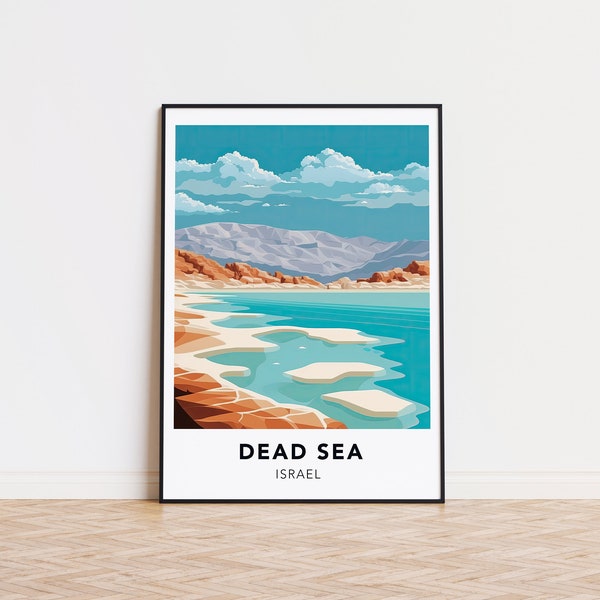 Affiche imprimée Mer Morte, impression côtière d'Israël - Conçu en Allemagne, imprimé dans 32 pays du monde entier pour une expédition rapide dans le monde entier !