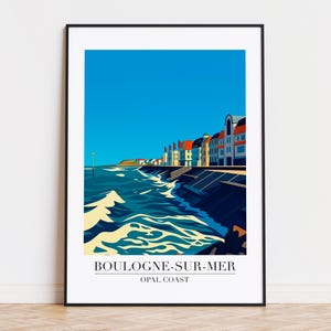 Boulogne-sur-Mer France Poster: City Skyline Art Print